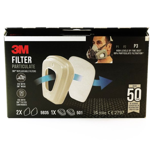 3M Partikelfilter 5935 + Filterhållare 501 