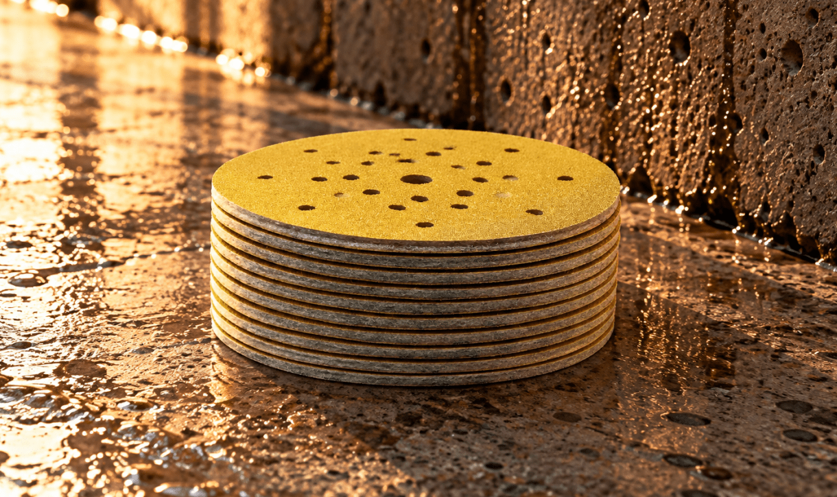 Slipmaterial och maskiner